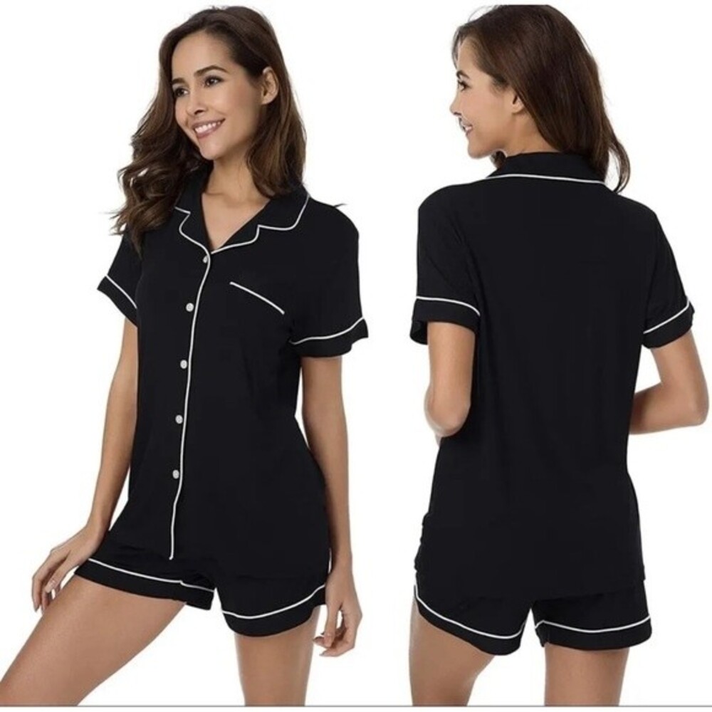 SIORO Black Pajama Set Size XL